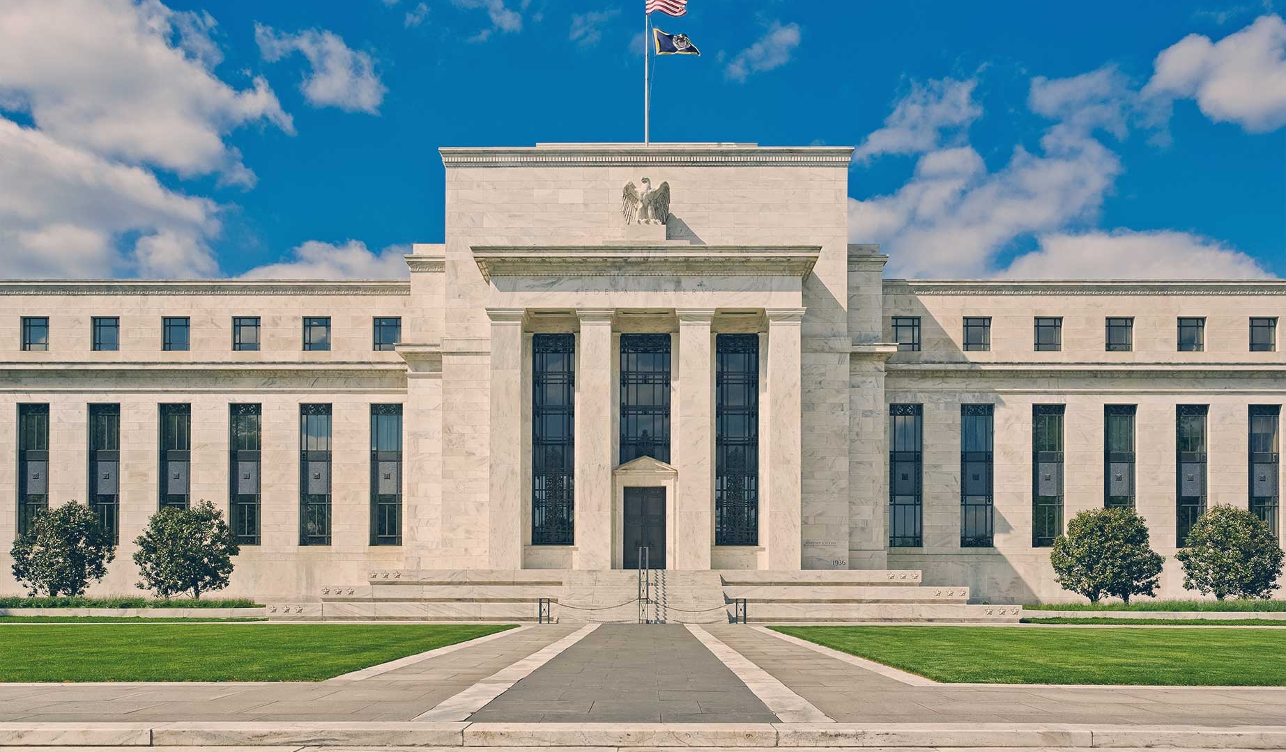 Außenansicht von der US-Notenbank Federal Reserve