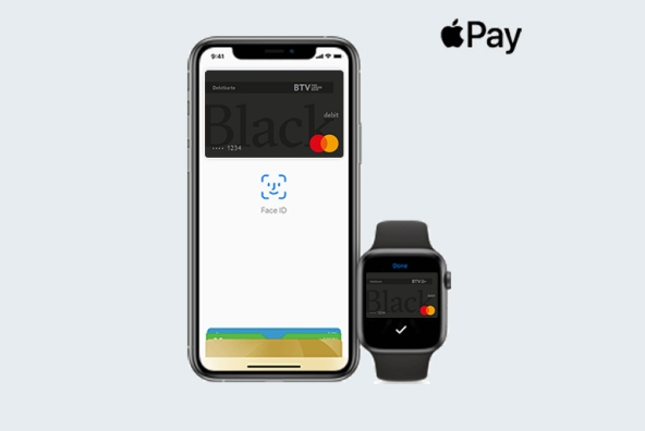 Apple Pay mit Mastercard Debitkarte BTV Black