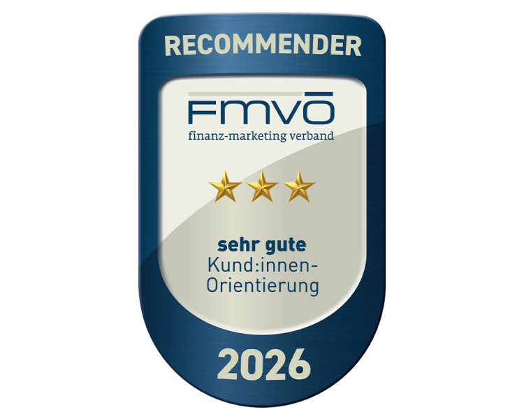Siegel FMVÖ Recommender-Award hervorragende Kund*innen-Orientierung 2026