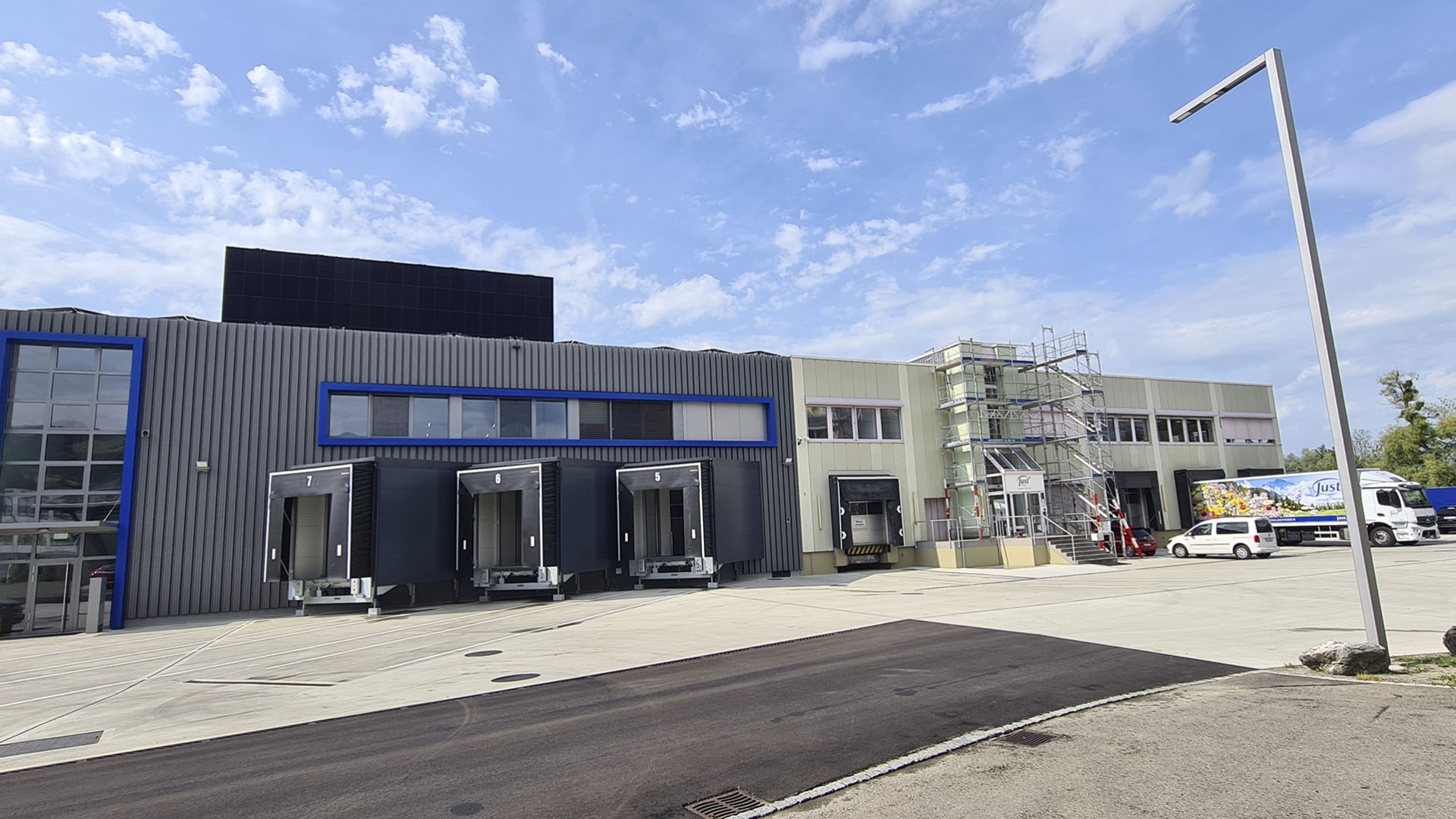 Eine Fabrikhalle in eine Industriegebiet