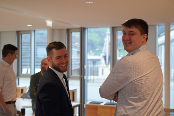 Zwei Gäste des BTV Innovation Tribe Seminars