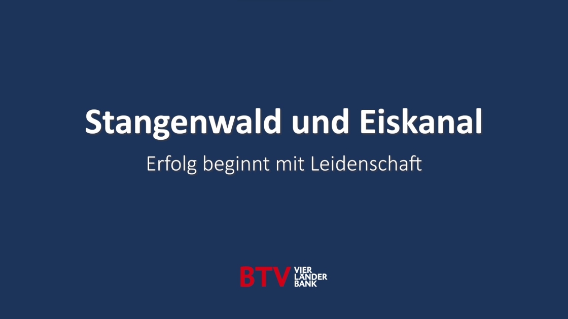 Ein Bild mit dem BTV Logo und Text: Stangenwald und Eiskanal - Erfolg beginnt mit Leidenschaft.