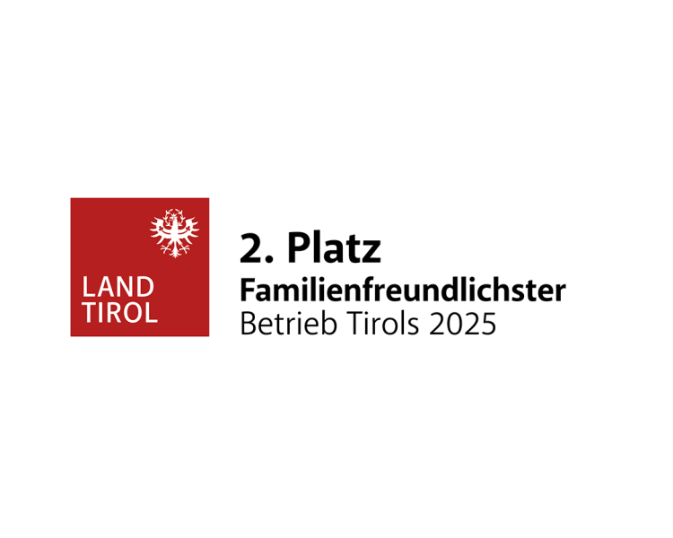 Illustration of the award for family friendly company 2nd place in tyrol 2025