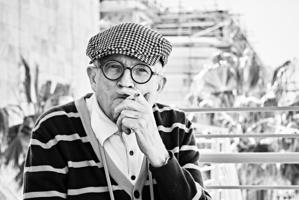 Portraitfoto von David Hockney, aufgenommen von Rainer Hosch im Jahr 2018