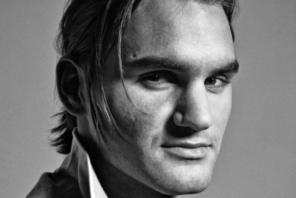 Portraitfoto von Roger Federer, aufgenommen von Rainer Hosch im Jahr 2003