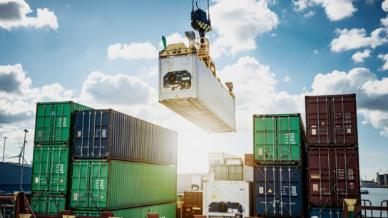 Exportfinanzierung von Transport mit Containern