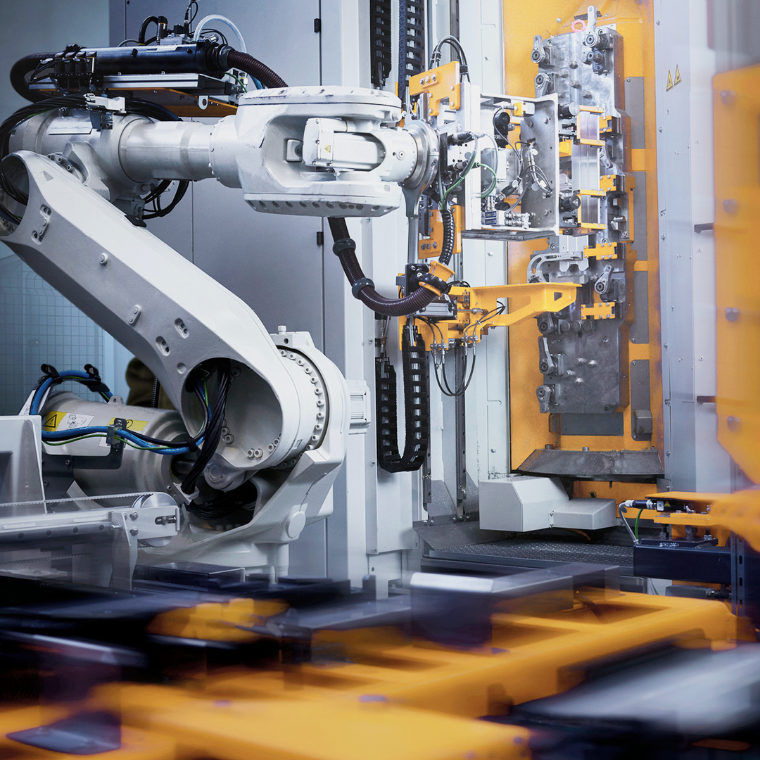 Roboterarm für die Produktion in Fabrik