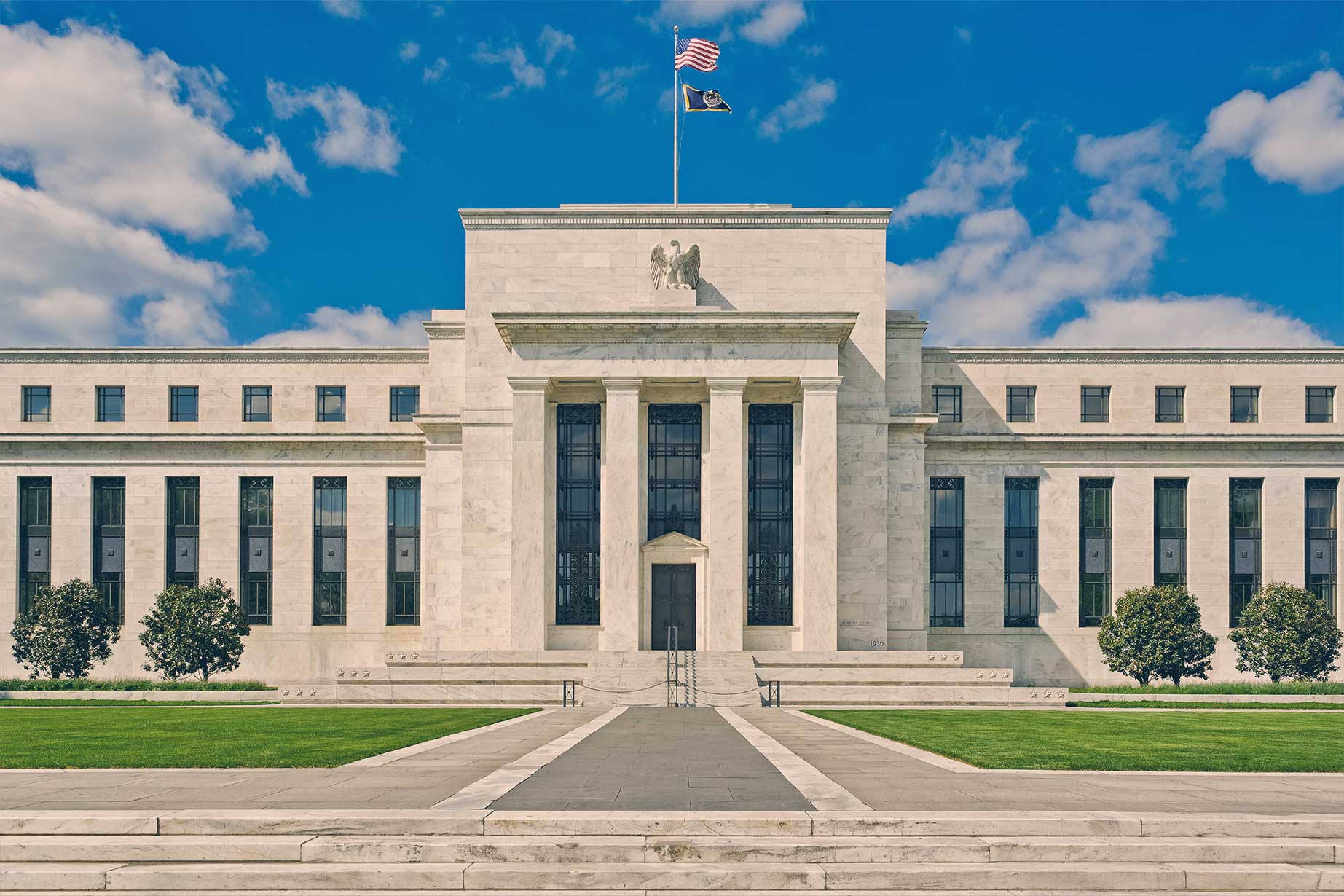 Außenansicht von der US-Notenbank Federal Reserve
