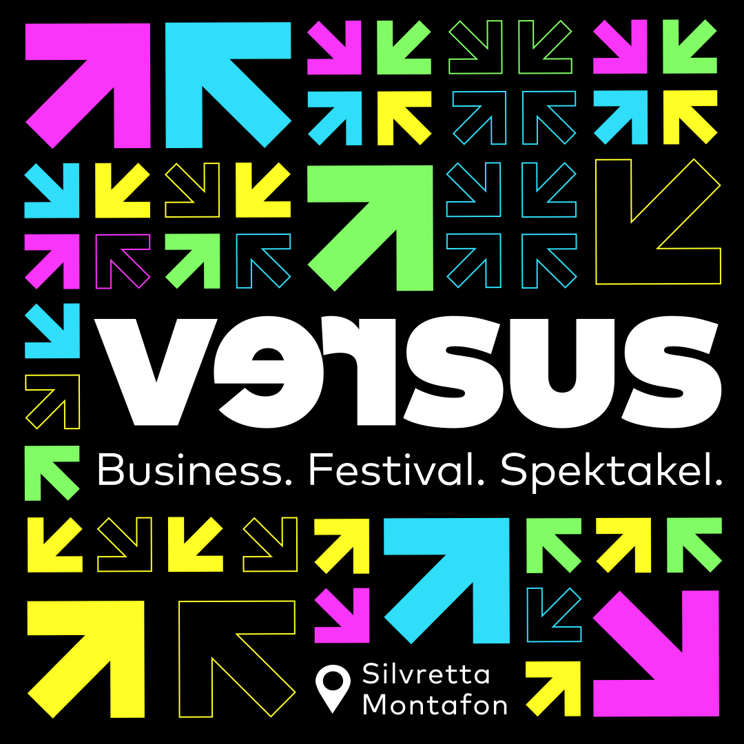 Es wird ein Logo des versus Festivals abgebildet.